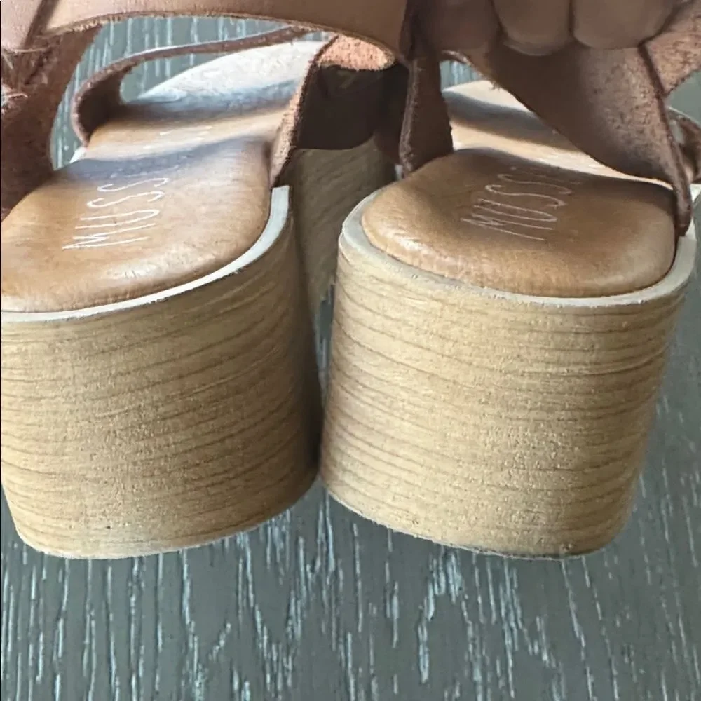 Musse & Cloud Natural Tan Strappy Sandals Platform Casual Boho Women’s Size EU37